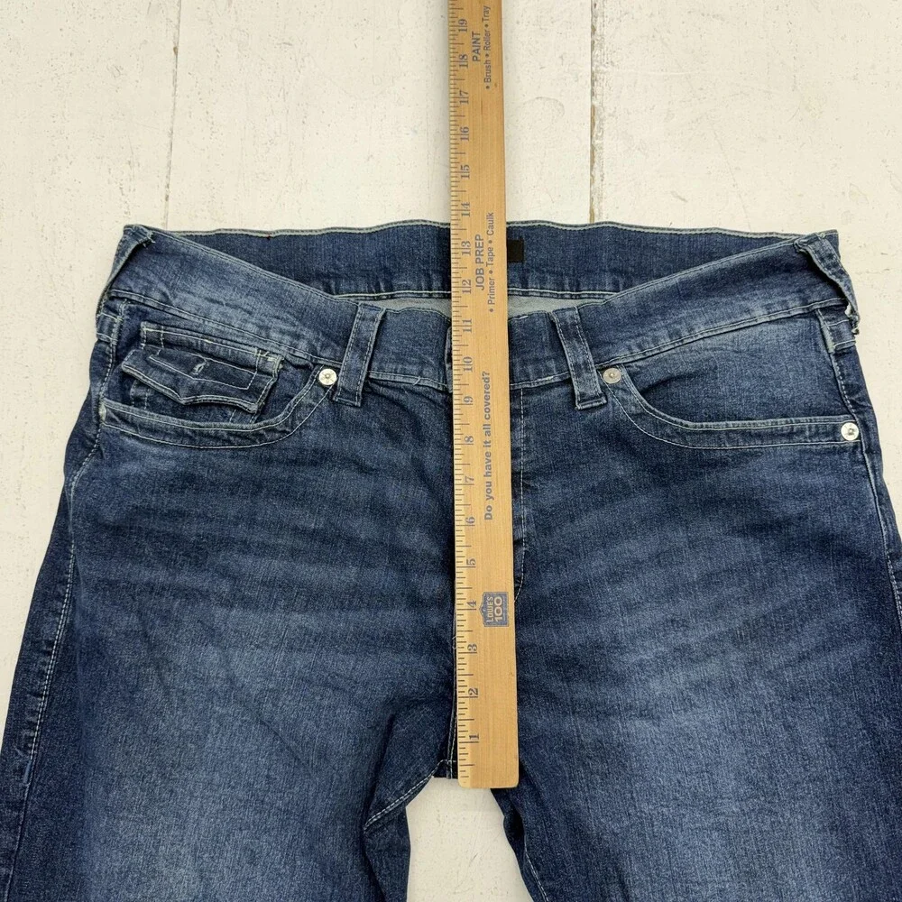 True Religion Geno Relaxed Slim Jeans Mens 36x32 Blue Medium Wash Denim Pants